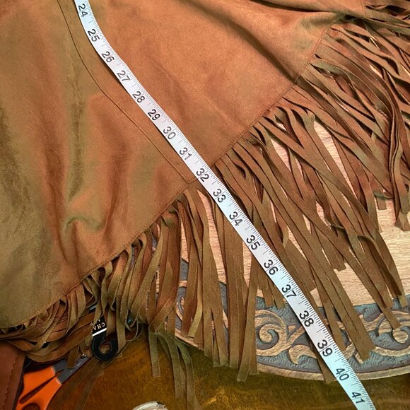 Chico's Fringed Poncho/Wrap Copper Color Size 4 (US20/22) - Picture 10 of 12